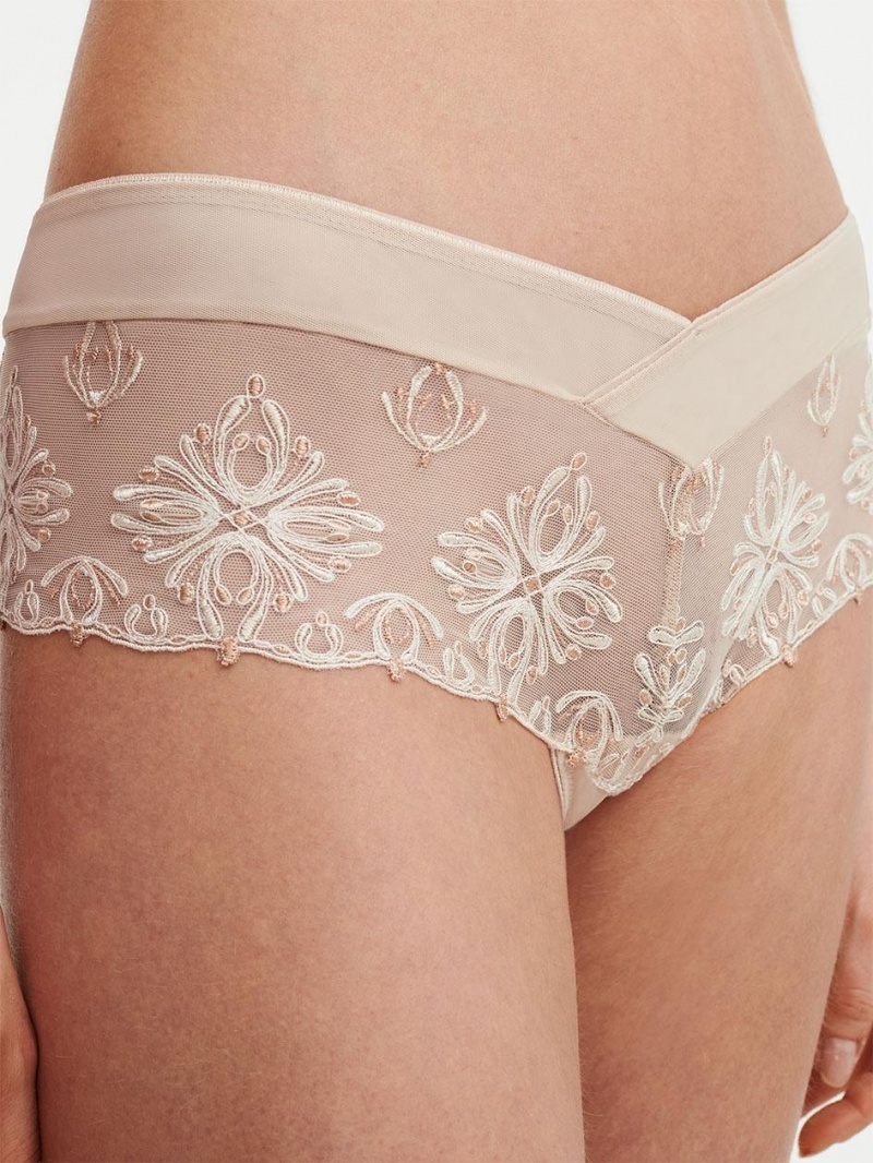 Chantelle Champs Elysées Lace Hipster Panties Nude Cappuccino | USA 2049BCP