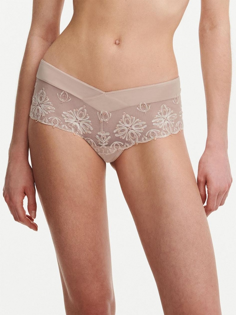 Chantelle Champs Elysées Lace Hipster Panties Nude Cappuccino | USA 2470SOG