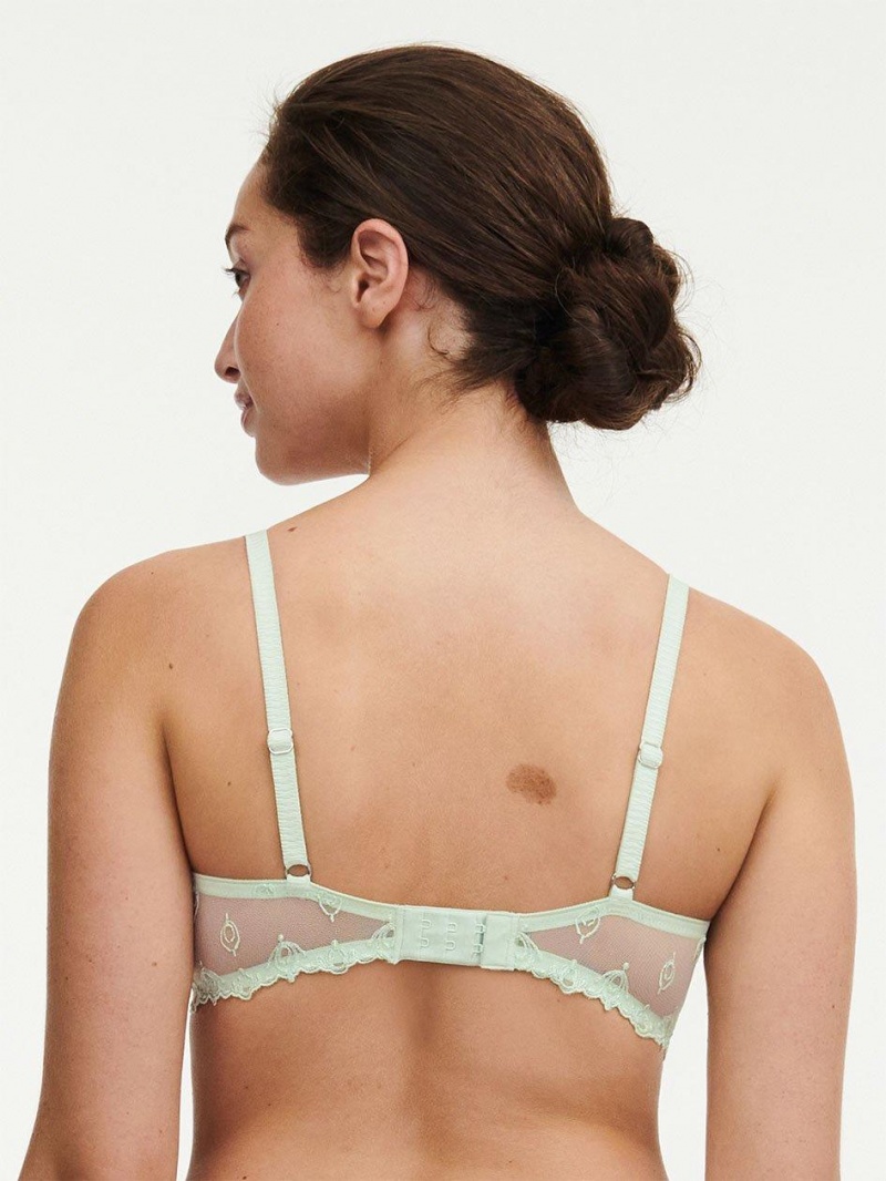 Chantelle Champs Elysées Lace Unlined Demi Bras Green Lily Multico | USA 2343ORK