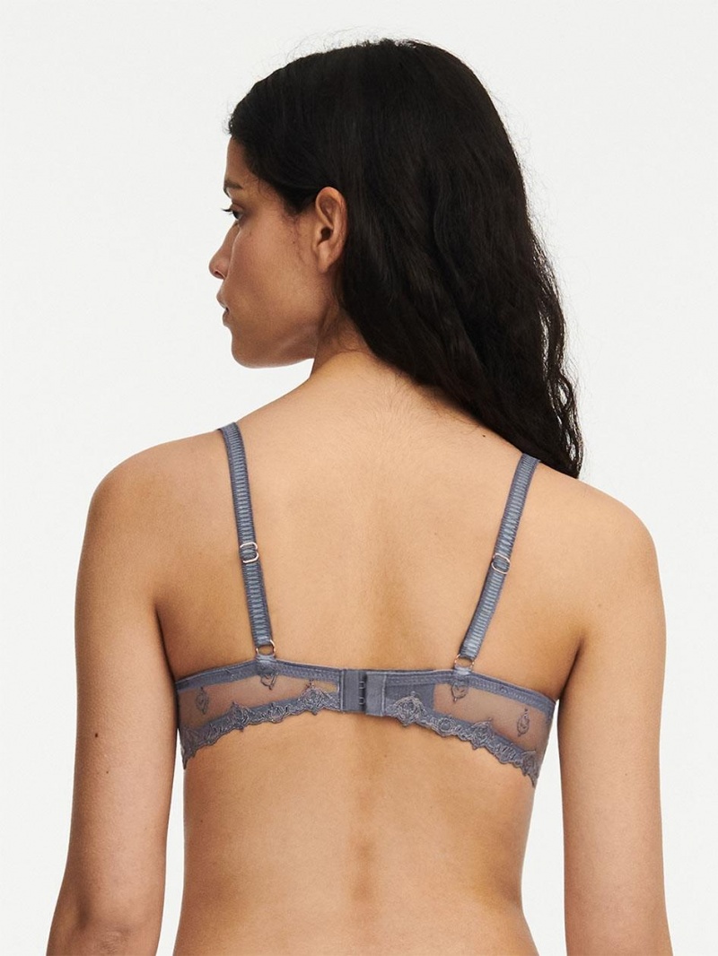 Chantelle Champs Elysées Lace Unlined Demi Bras Slate Grey | USA 1017YUK