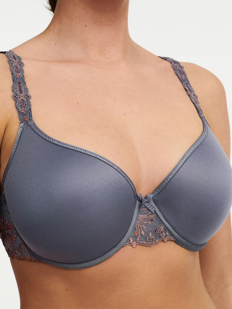 Chantelle Champs Elysées Smooth Custom Fit Bras Slate Grey | USA 1197RWH