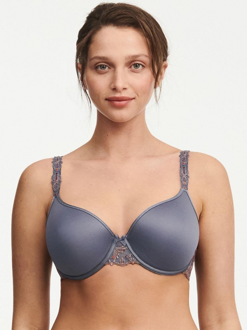 Chantelle Champs Elysées Smooth Custom Fit Bras Slate Grey | USA 1197RWH