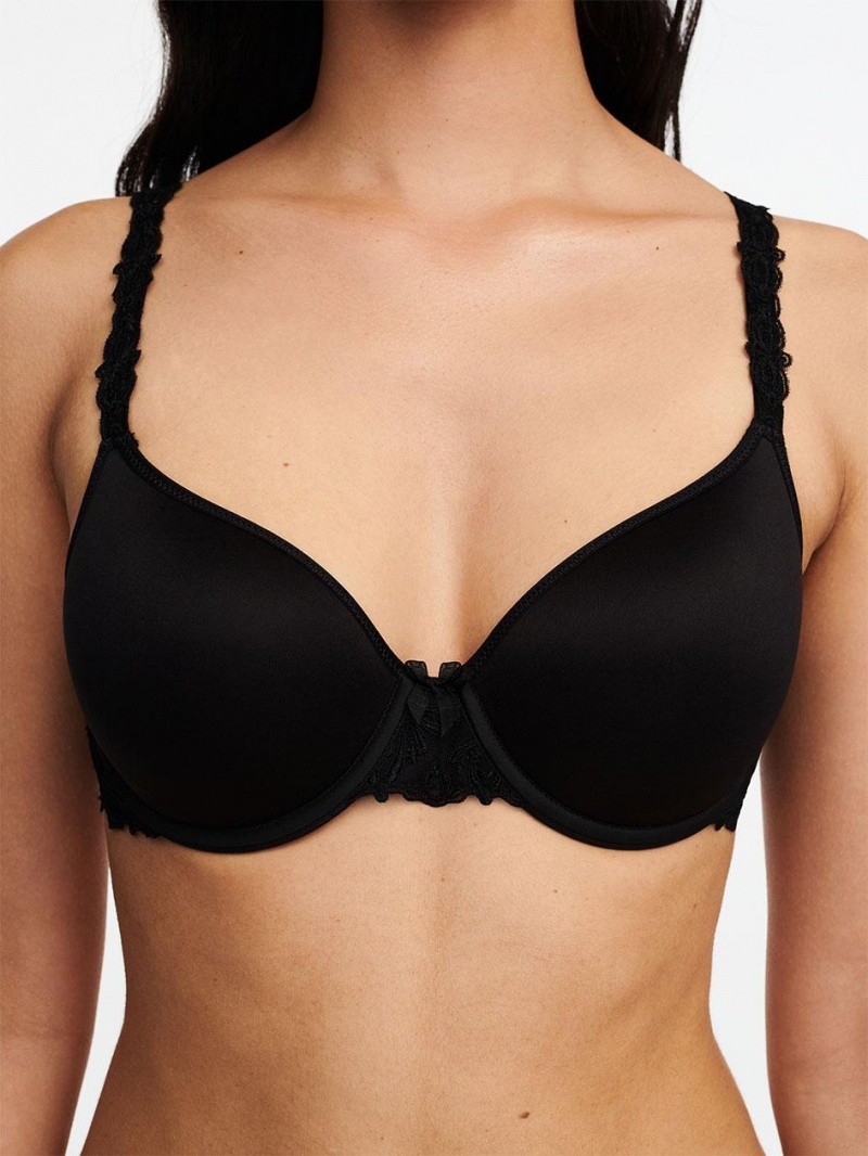 Chantelle Champs Elysées Smooth Custom Fit Bras Black | USA 1416GLQ