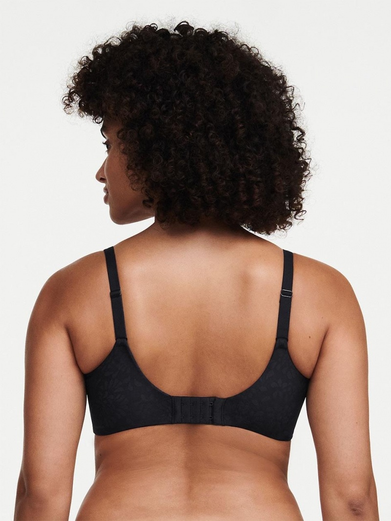 Chantelle Comfort Chic Back Shaping Minimizer Bras Black | USA 1559WYF