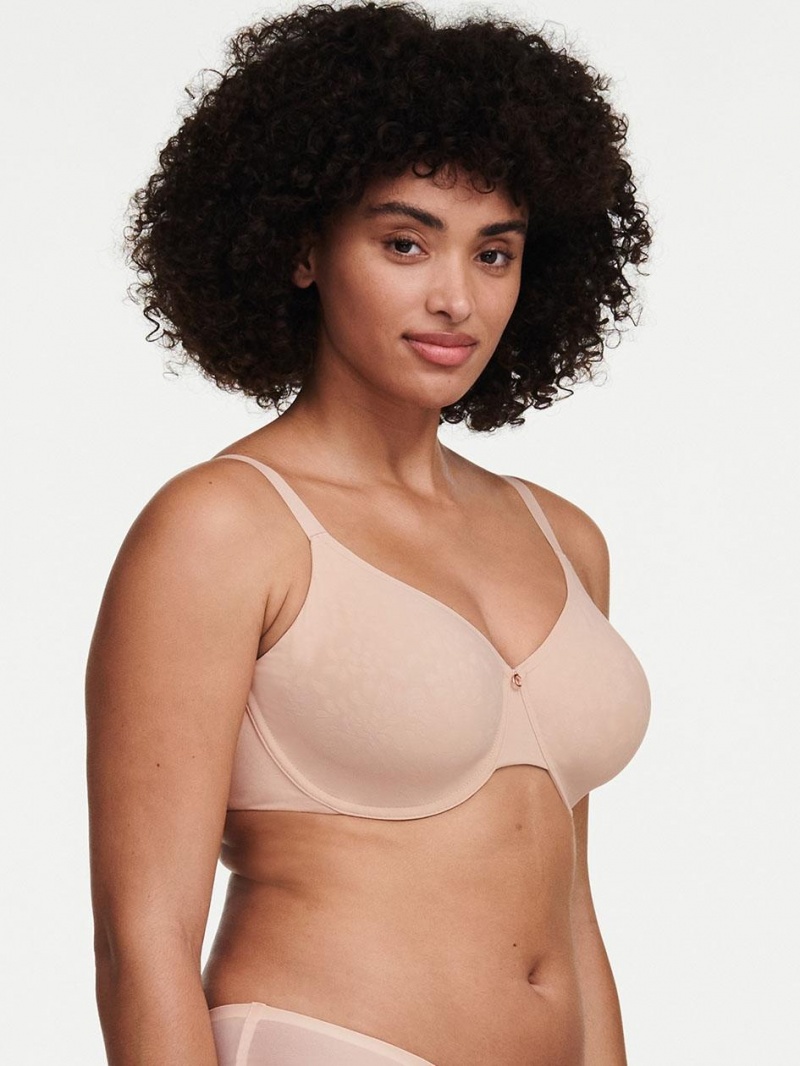 Chantelle Comfort Chic Back Shaping Minimizer Bras Nude Rose | USA 1584QZD