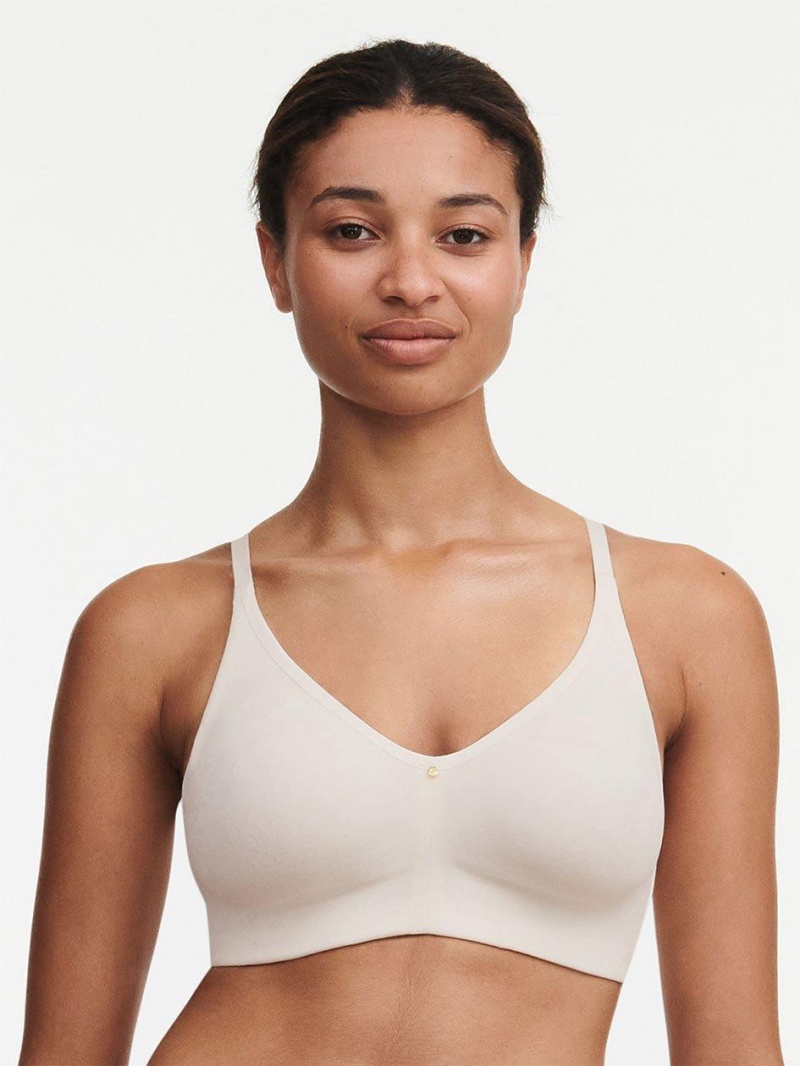 Chantelle Comfort Chic Back Smoothing Full Support Wireless Bras Talc | USA 1404EXG