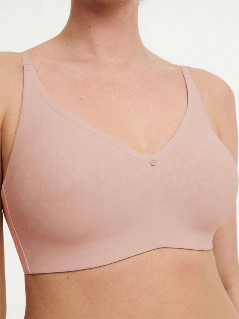 Chantelle Comfort Chic Back Smoothing Full Support Wireless Bras Nude Rose | USA 1405RWH