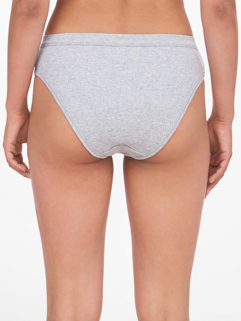 Chantelle Cotton Comfort Hi-Cut Brief Panties Mixed Grey | USA 2061PQC