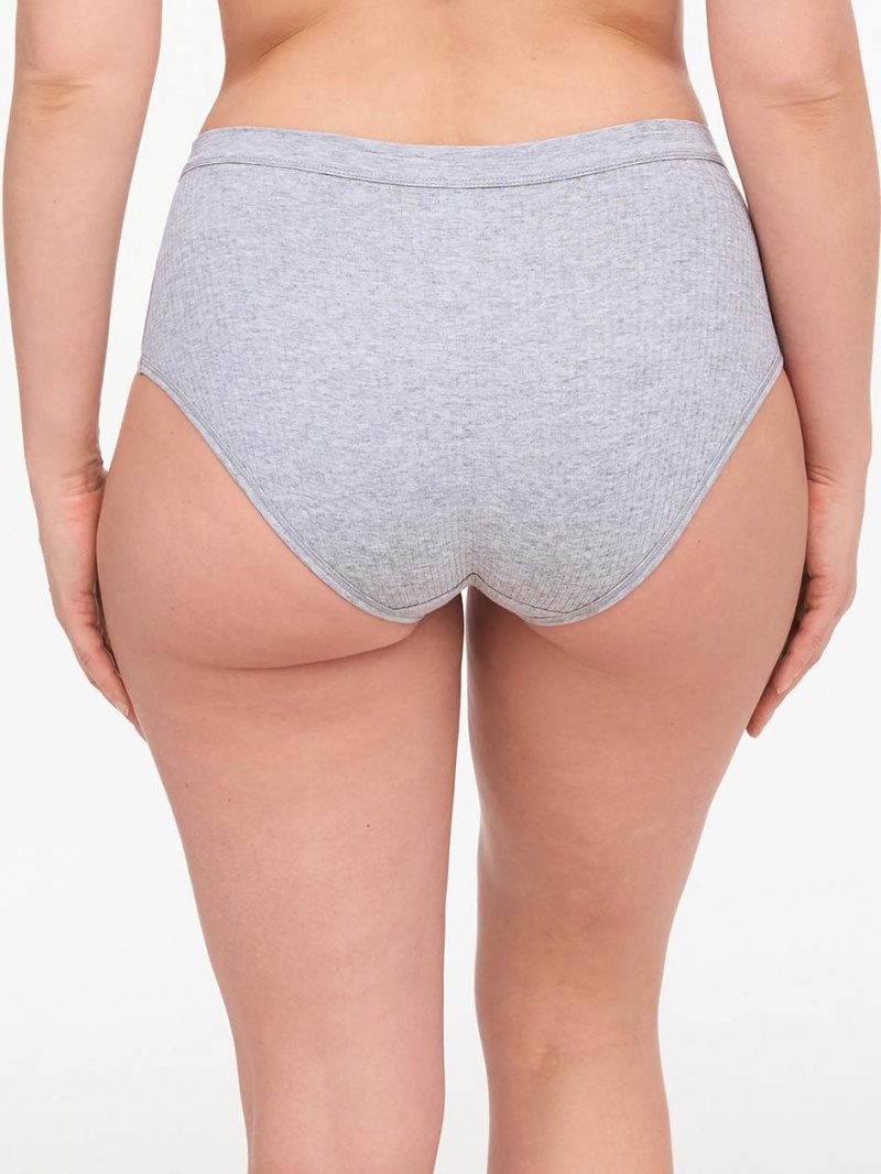 Chantelle Cotton Comfort High Waist Brief Panties Mixed Grey | USA 2060ORX