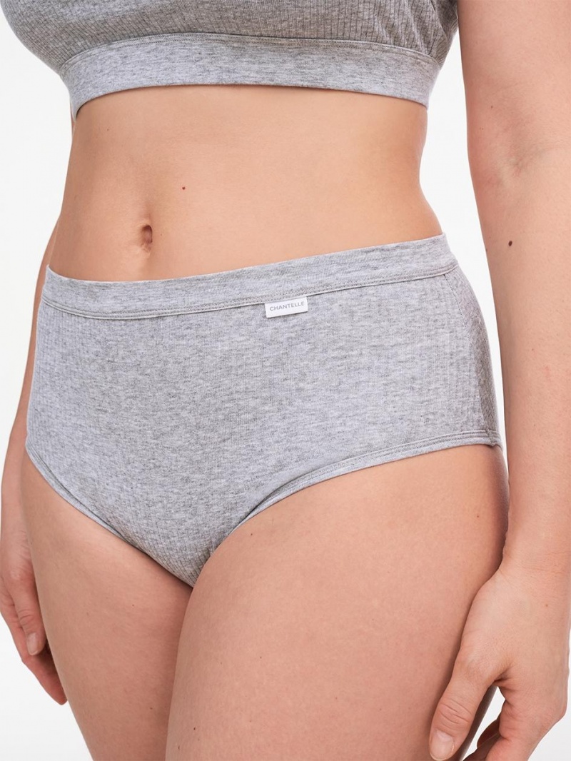 Chantelle Cotton Comfort High Waist Brief Panties Mixed Grey | USA 2060ORX