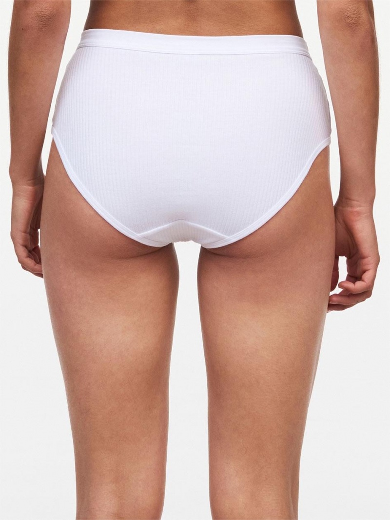 Chantelle Cotton Comfort High Waist Brief Panties White | USA 2063SOB