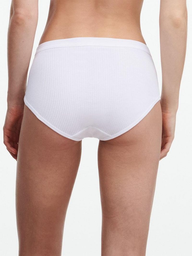 Chantelle Cotton Comfort High Waist Brief Panties White | USA 2063SOB