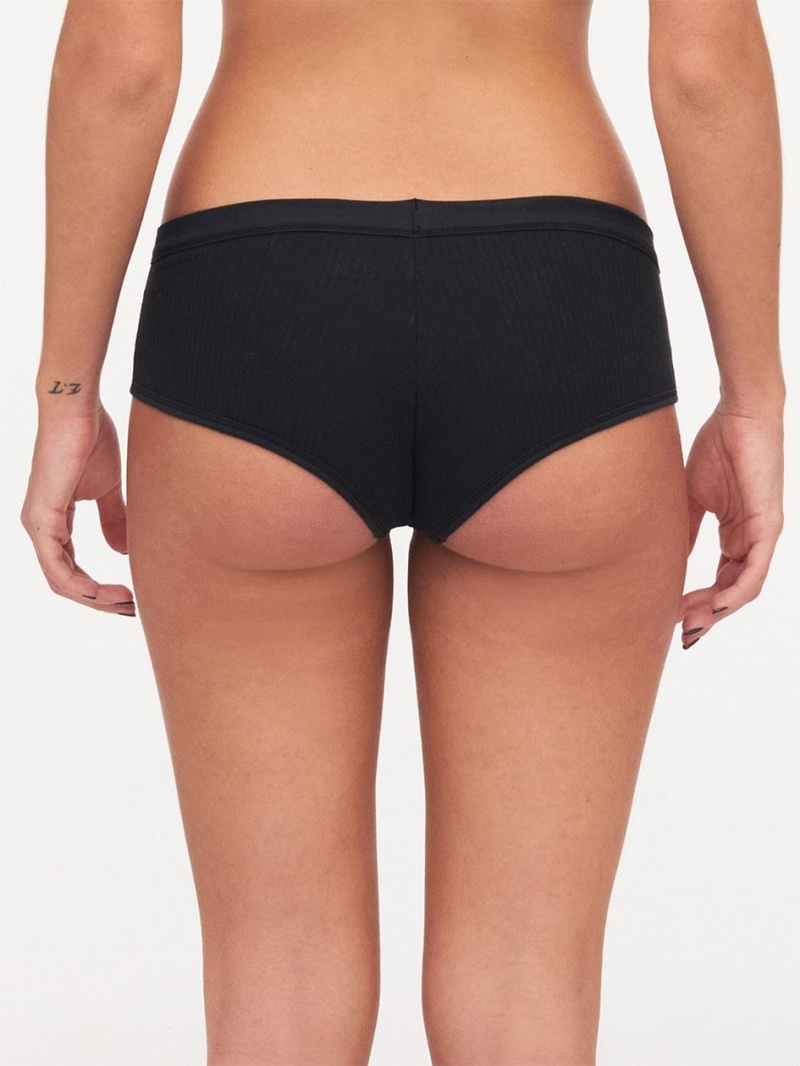 Chantelle Cotton Comfort Hipster Panties Black | USA 2055RWH