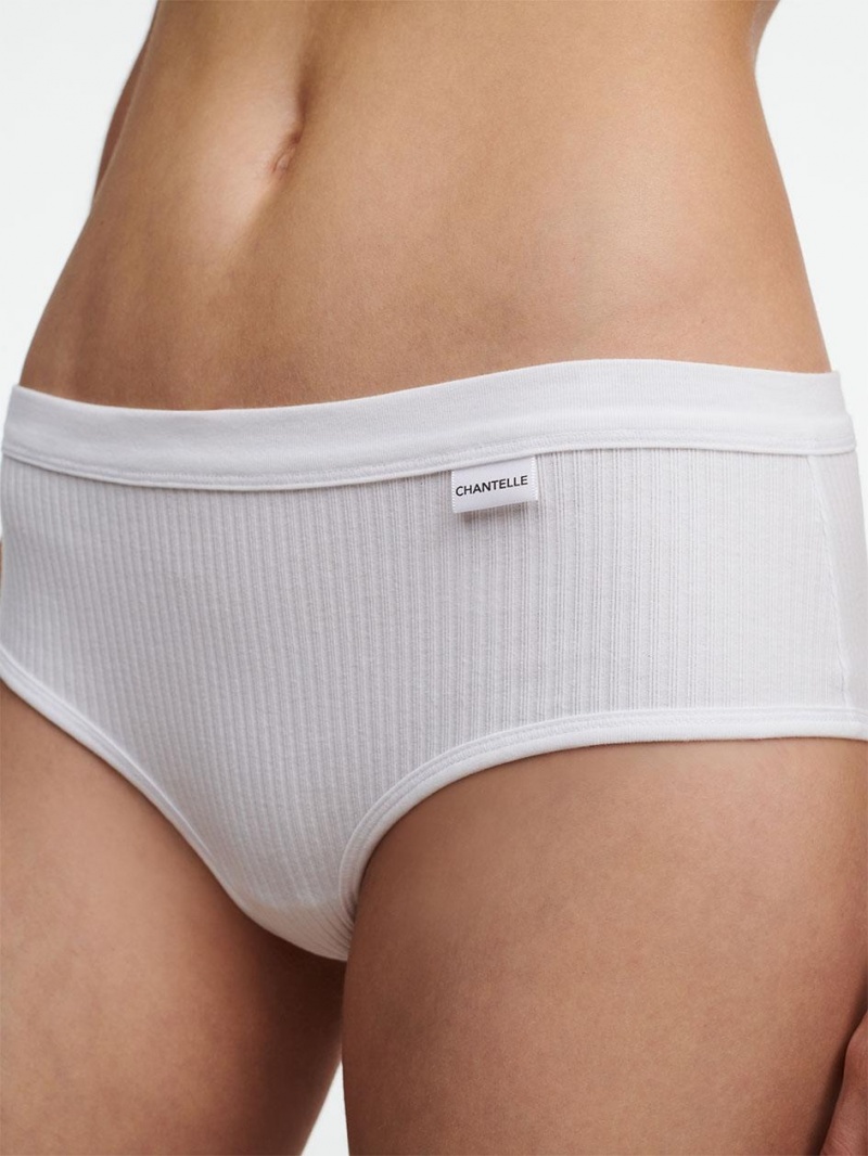 Chantelle Cotton Comfort Hipster Panties White | USA 2056TVJ