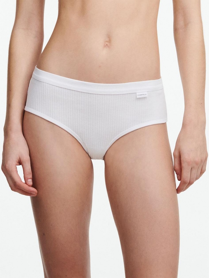 Chantelle Cotton Comfort Hipster Panties White | USA 2056TVJ