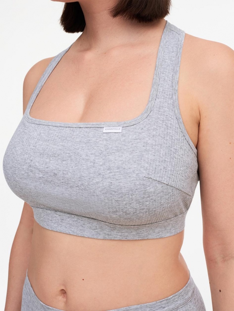 Chantelle Cotton Comfortlette Bras Mixed Grey | USA 1124ORX