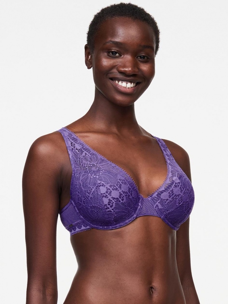 Chantelle Day to Night Lace Lightweight Plunge Bras Veronica | USA 2135YUK