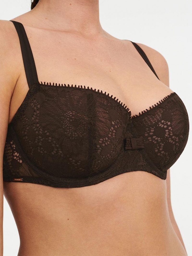 Chantelle Day to Night Lace Unlined Demi Bras Nude Chestnut | USA 2177CEI