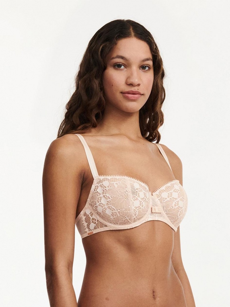 Chantelle Day to Night Lace Unlined Demi Bras Nude Blush | USA 2283BCP