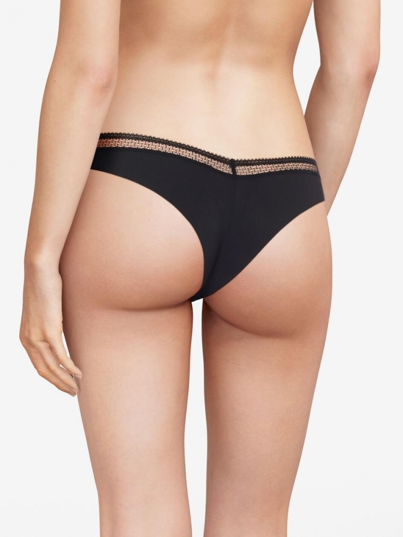 Chantelle Dream Today Tanga, Passionata designed by CL Panties Black | USA 1645PQC