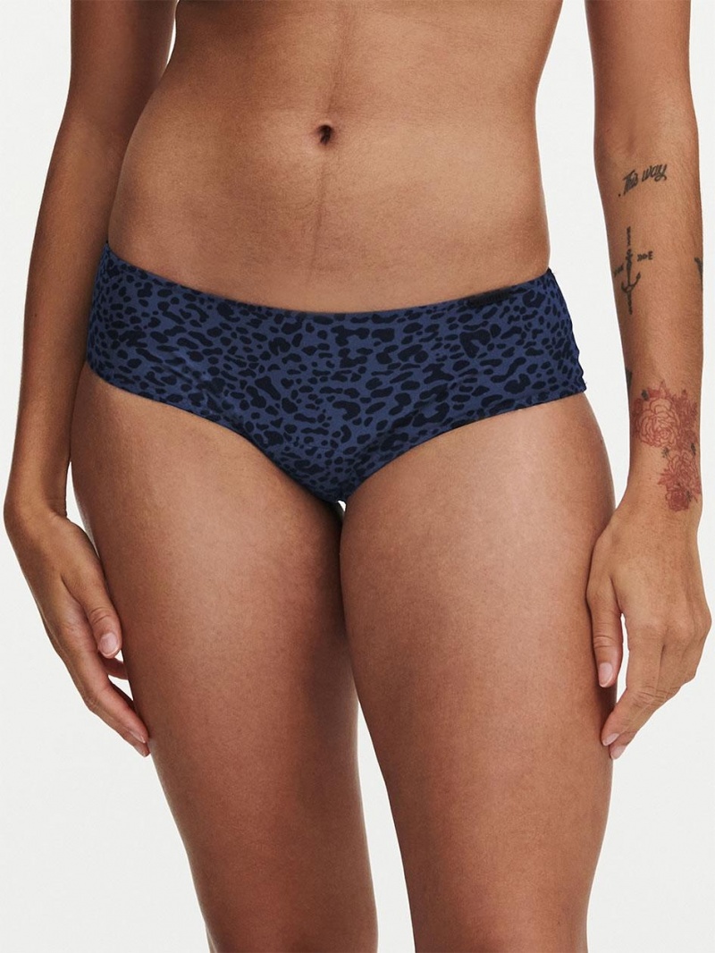 Chantelle Essential Leakproof Hipster Panties Blue Leopard | USA 1747ISZ