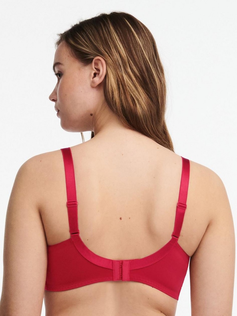 Chantelle Every Curve Demi Memory Foam Bras Scarlet/Peach | USA 1351WYF