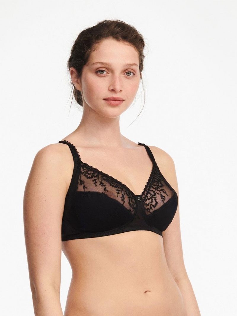 Chantelle Every Curve Full Coverage Wireless Bras Black | USA 1392JJE