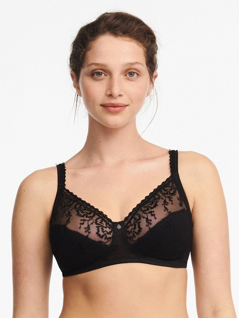 Chantelle Every Curve Full Coverage Wireless Bras Black | USA 1392JJE