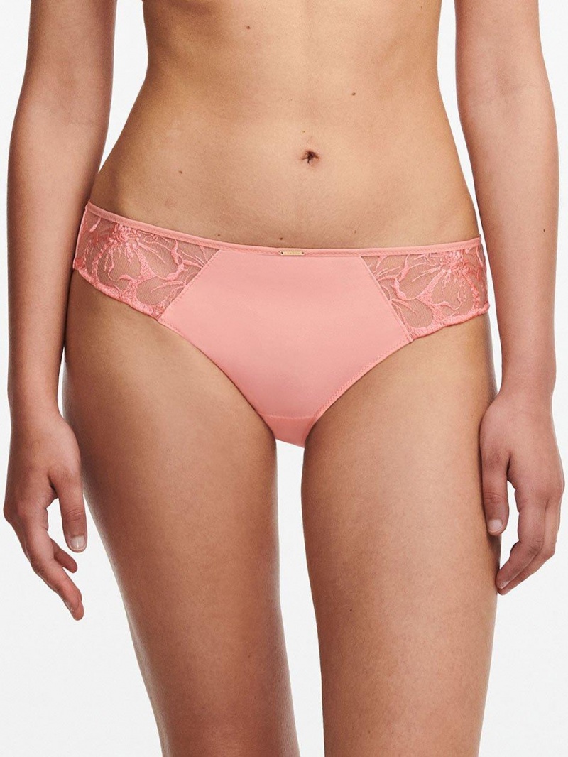 Chantelle Fleurs Bikini Panties Candlelight Peach | USA 2523APH