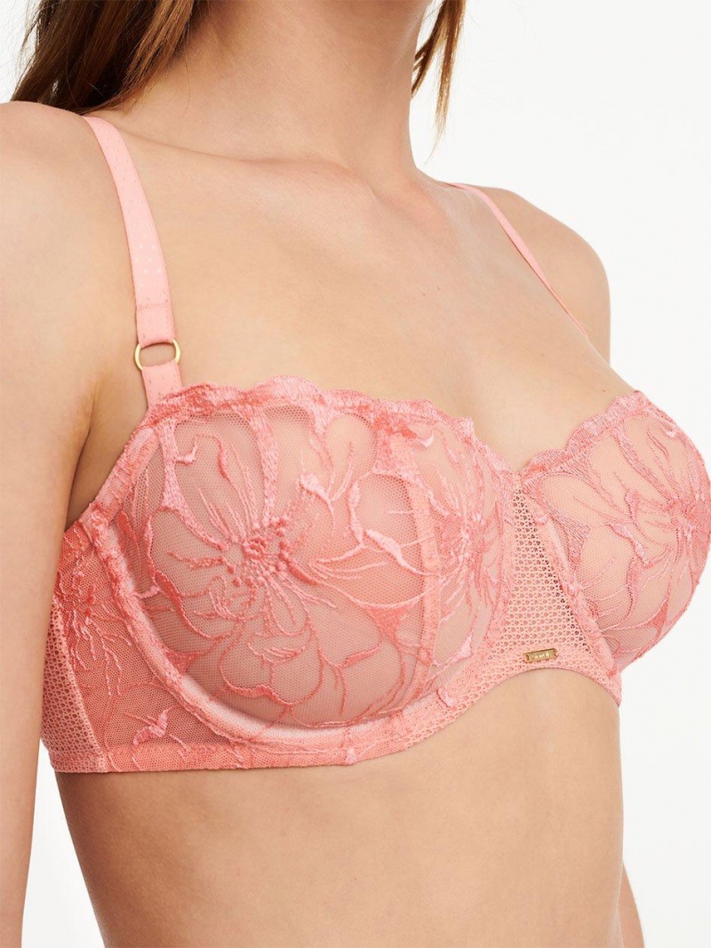 Chantelle Fleurs Demi Bras Candlelight Peach | USA 2342PQJ