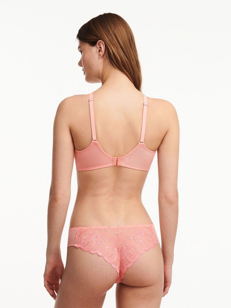 Chantelle Fleurs Demi Bras Candlelight Peach | USA 2342PQJ