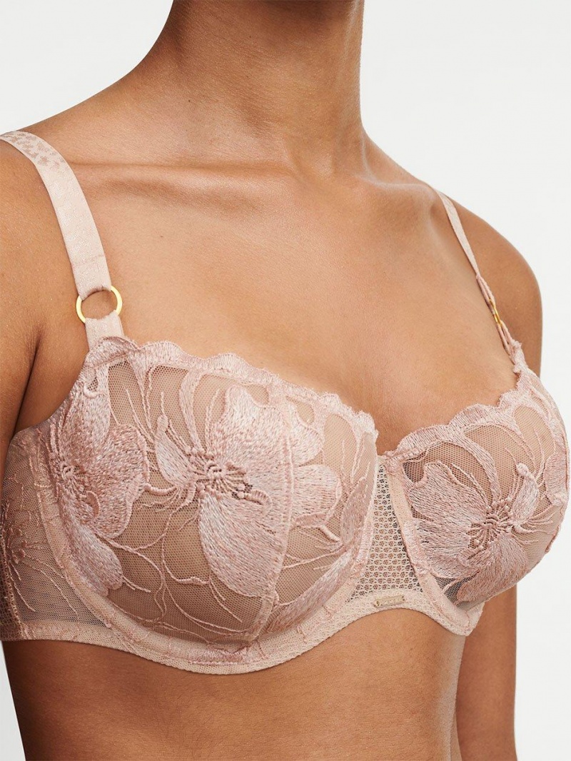 Chantelle Fleurs Demi Bras Sugar | USA 1433YUK