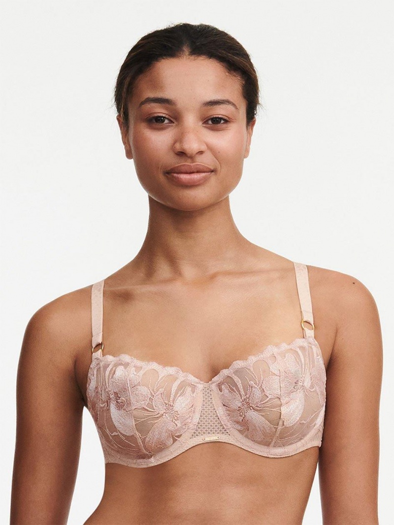 Chantelle Fleurs Demi Bras Sugar | USA 1433YUK