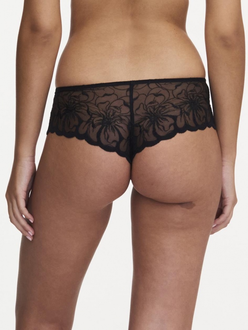 Chantelle Fleurs Hipster Panties Black | USA 2528YUX