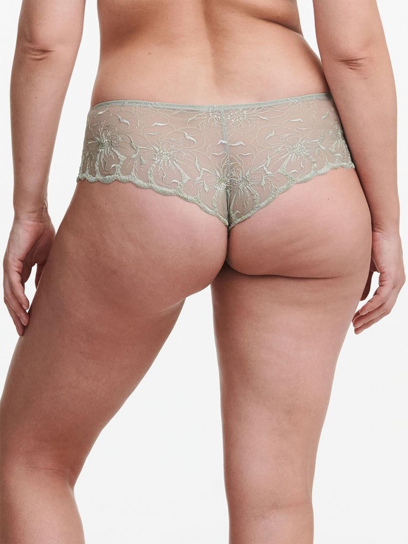 Chantelle Fleurs Hipster Panties Green Tea | USA 2479EXB