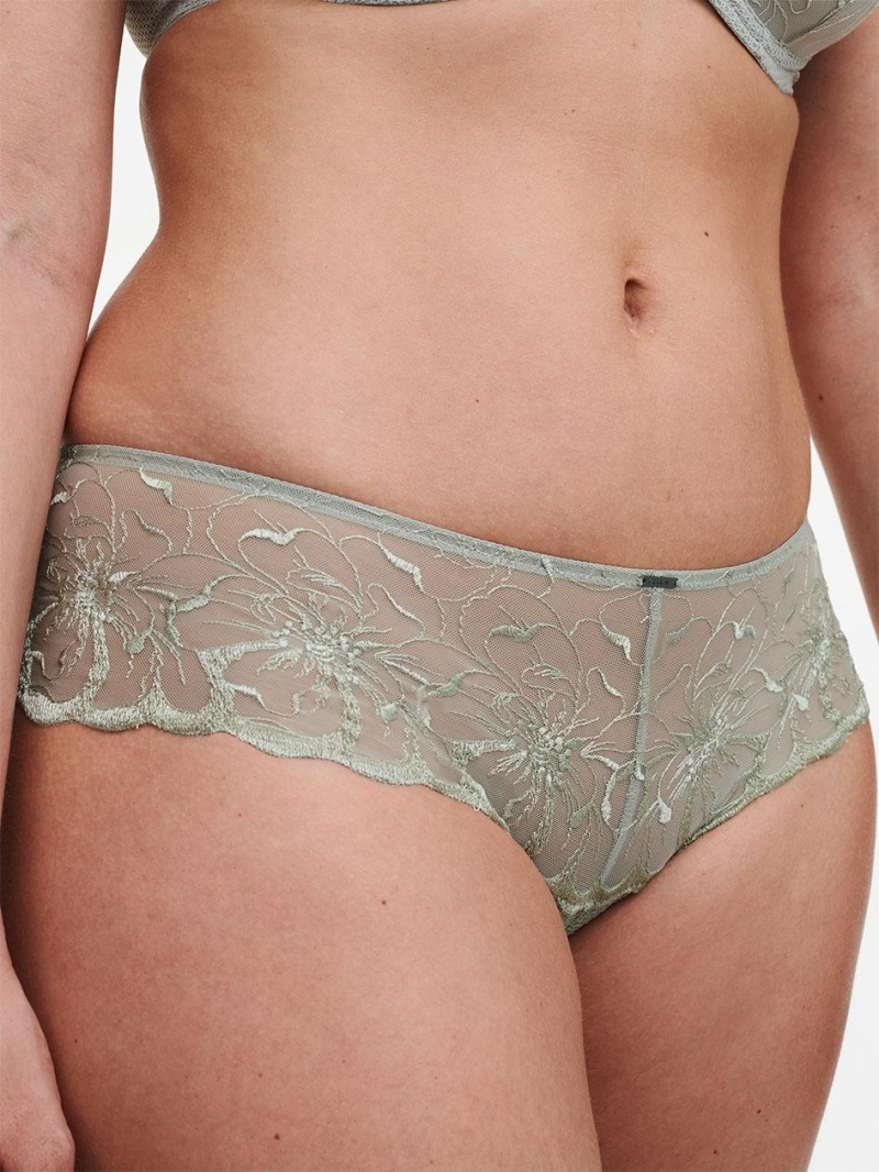 Chantelle Fleurs Hipster Panties Green Tea | USA 2479EXB