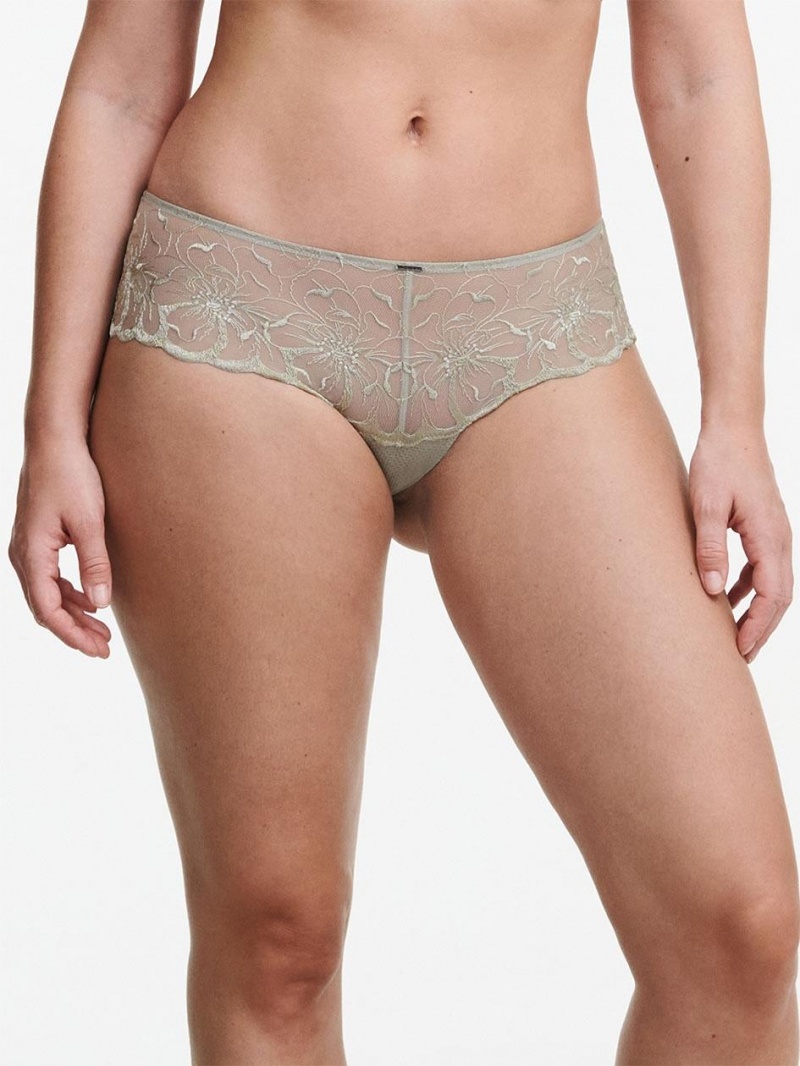 Chantelle Fleurs Hipster Panties Green Tea | USA 2479EXB