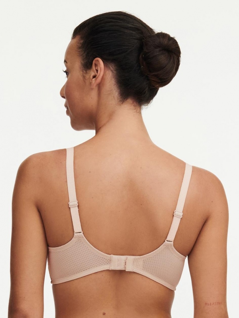 Chantelle Fleurs Signature Demi Bras Nude Blush/Black | USA 2139PQC