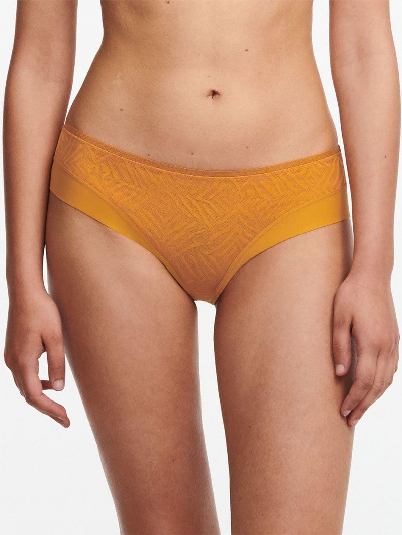 Chantelle Graphic Allure Lace Hipster Panties Ocre | USA 1761CEI