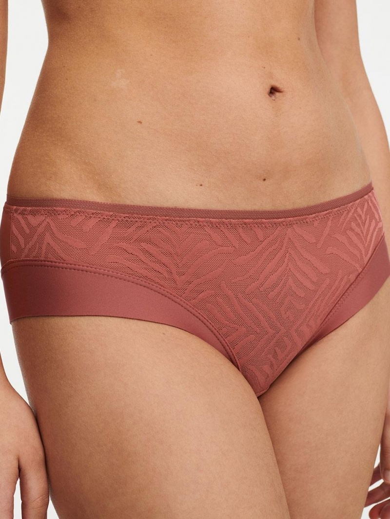 Chantelle Graphic Allure Lace Hipster Panties Amber | USA 1773ISZ