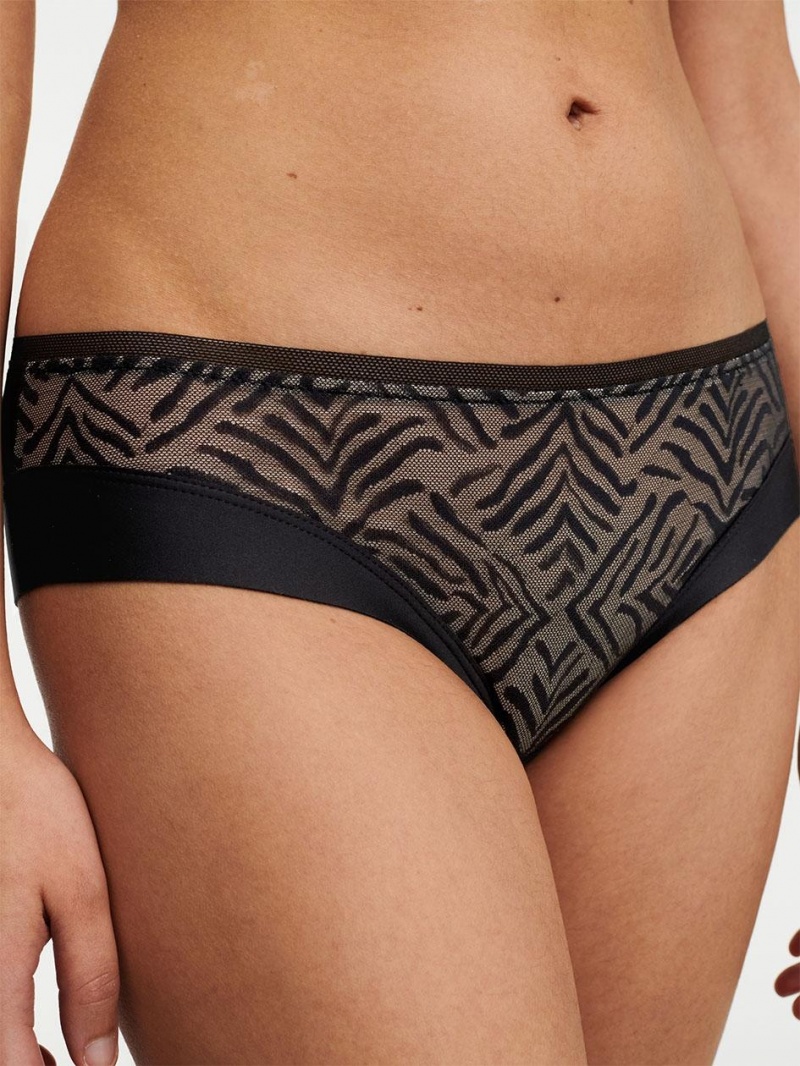 Chantelle Graphic Allure Lace Hipster Panties Black | USA 1947MAS