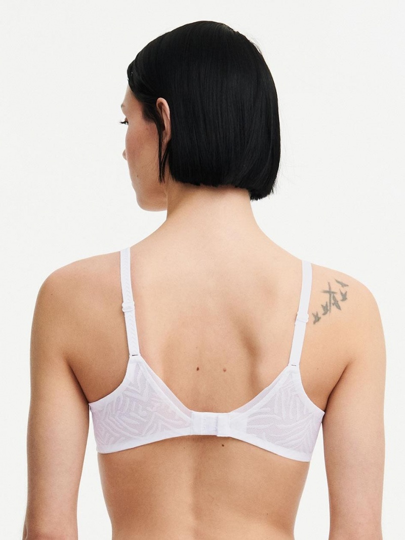 Chantelle Graphic Allure Sheer Unlined Underwire Bras White | USA 2260QZD