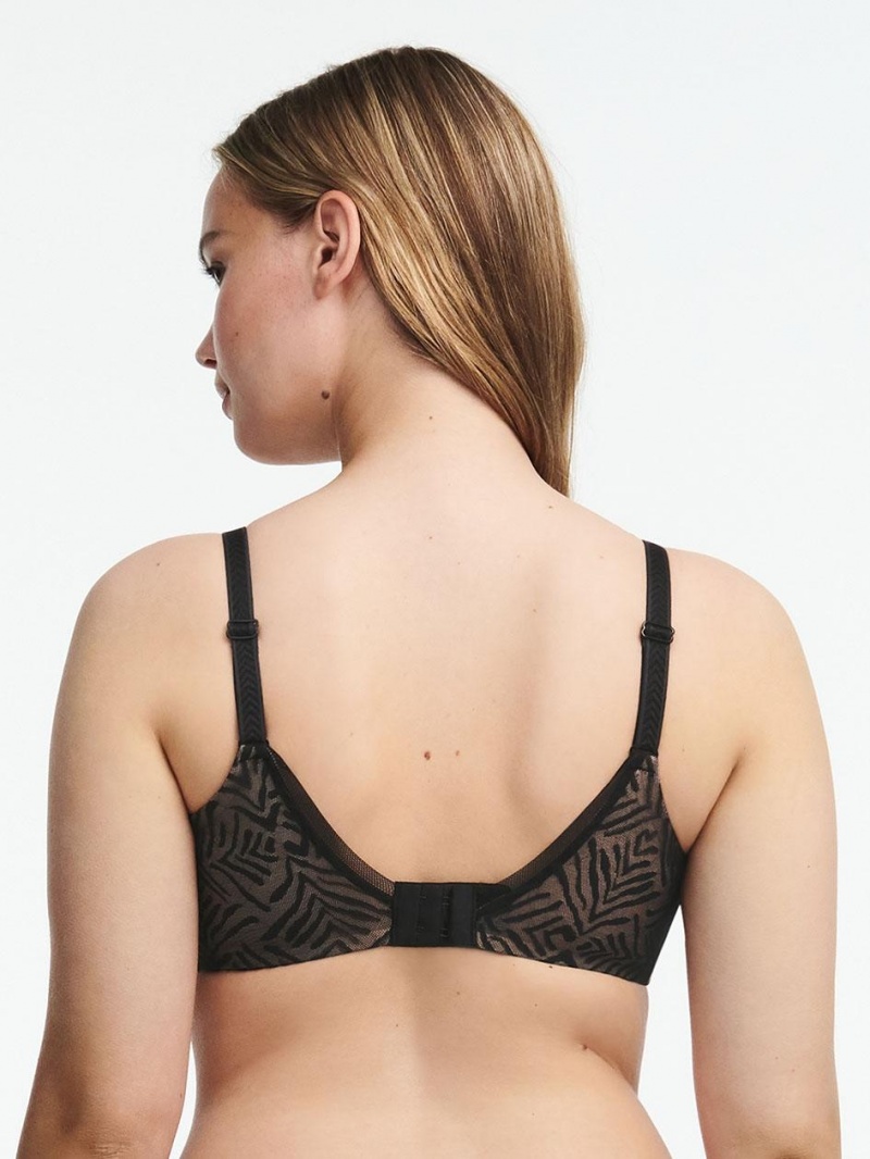 Chantelle Graphic Allure Sheer Unlined Underwire Bras Black | USA 1320VDO