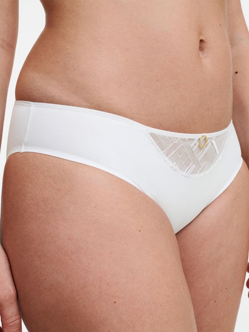 Chantelle Graphic Support Bikini Panties White | USA 2035PQC