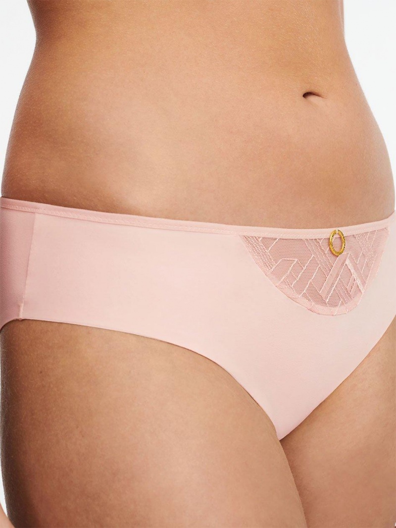 Chantelle Graphic Support Bikini Panties Taffeta Pink | USA 2440HKA