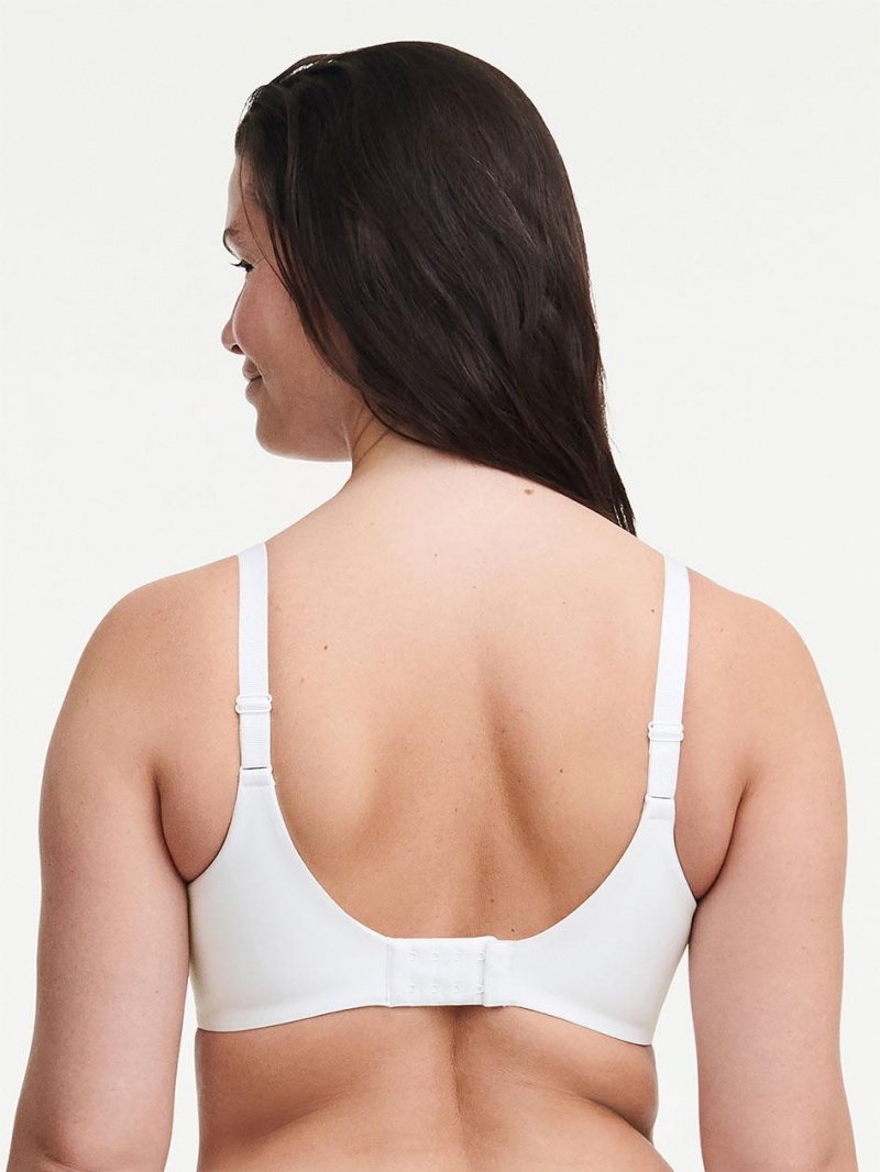 Chantelle Graphic Support Full Coverage Custom Fit T-Shirt Bras White | USA 1353RWH