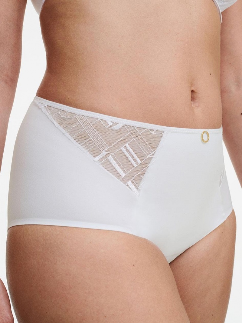 Chantelle Graphic Support Smoothing Full Brief Panties White | USA 2034ORX