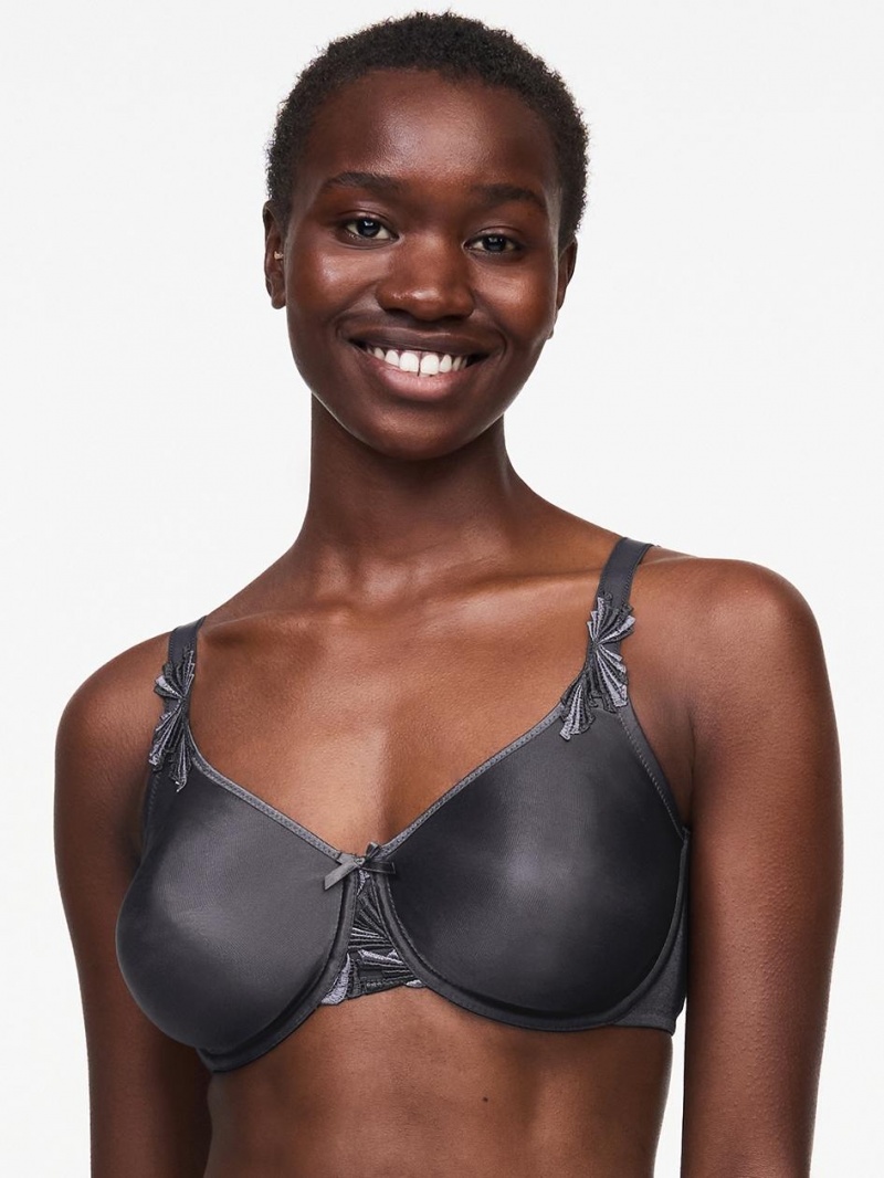 Chantelle Hedona Seamless Unlined Minimizer Bras Deep Grey/Lavender Grey | USA 1459YUK