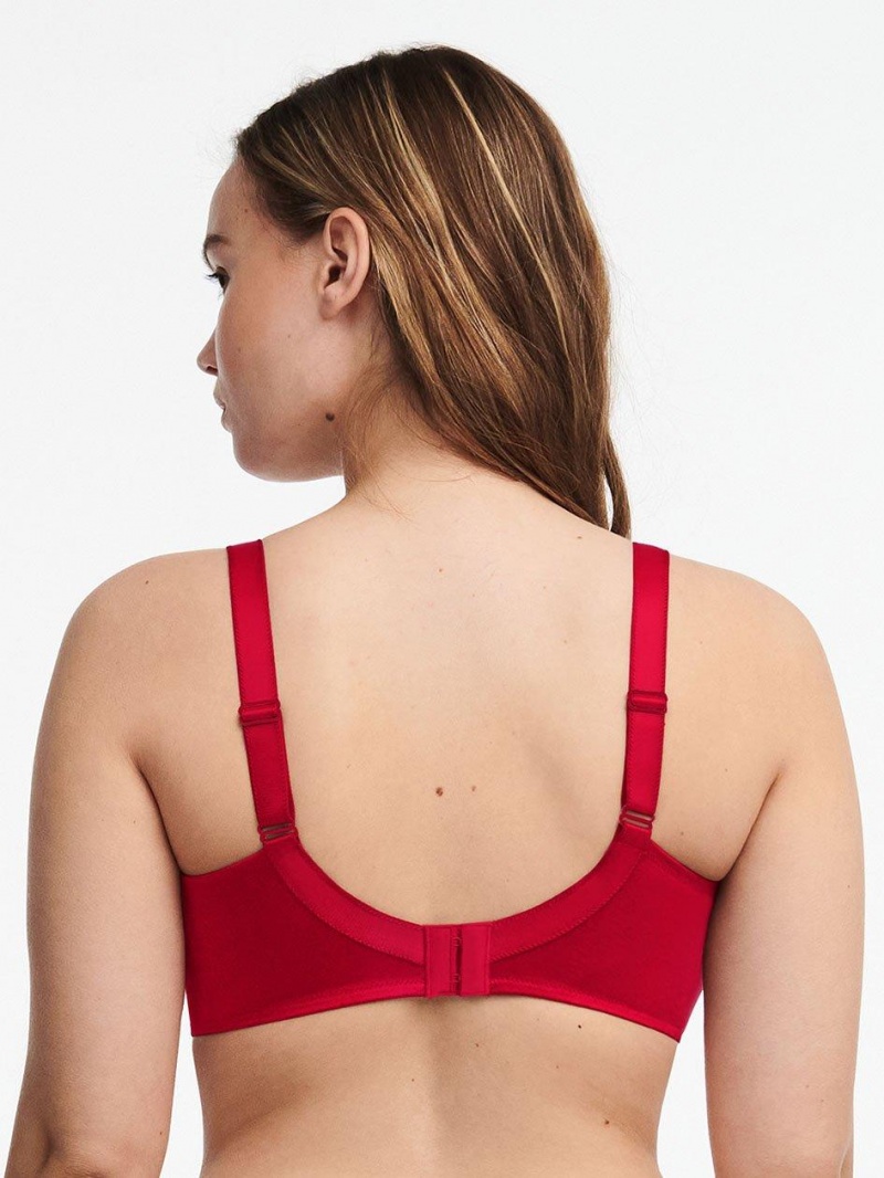 Chantelle Hedona Seamless Unlined Minimizer Bras New Passion Red | USA 1557MAS