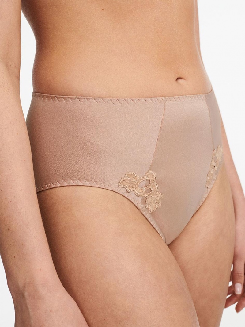 Chantelle Hedona Smoothing Full Brief Panties Nude Nutmeg | USA 1764NBA